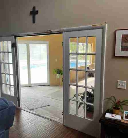 the handyma'am, french door removal, Groveland CA